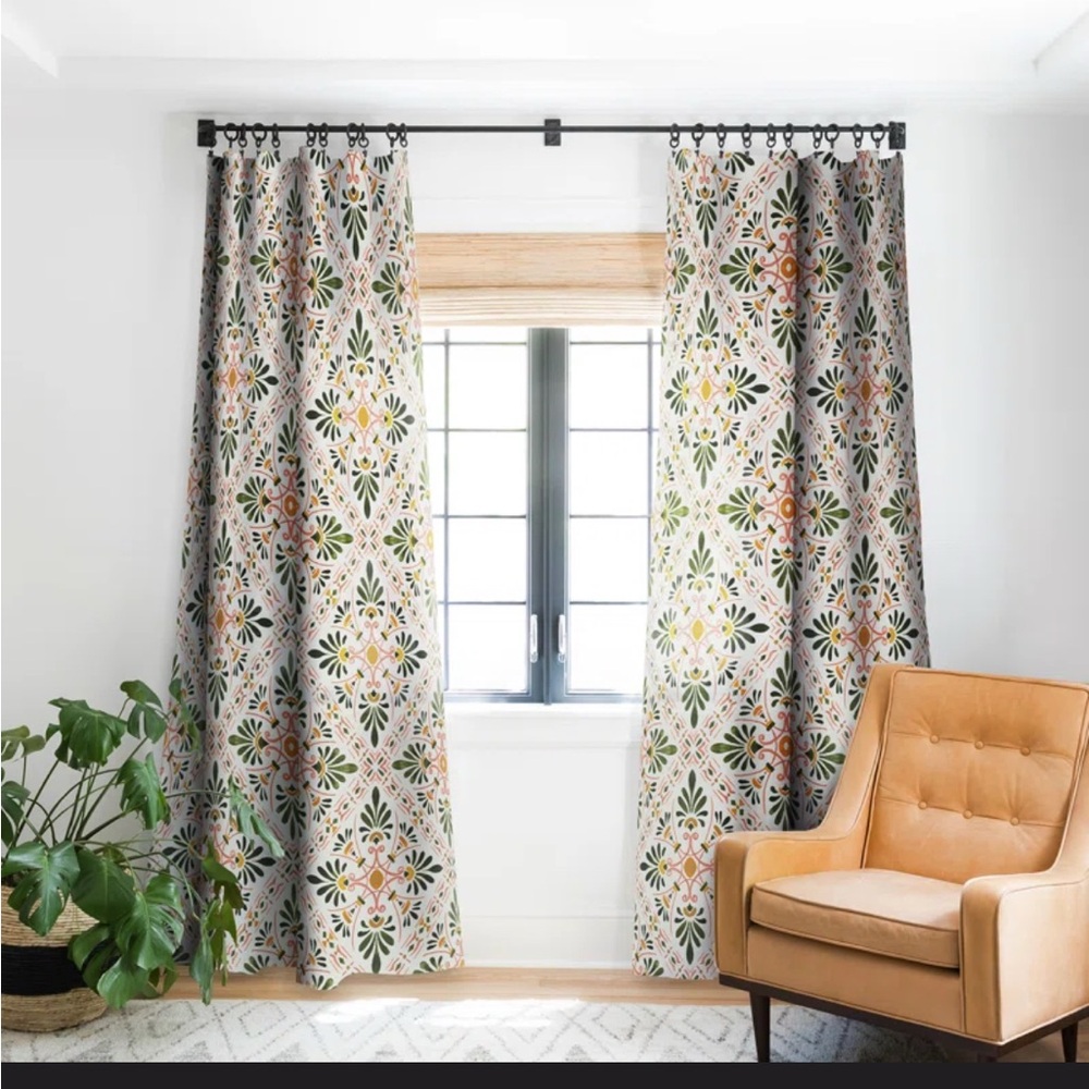 Mosaic Patterned Curtain Panels
